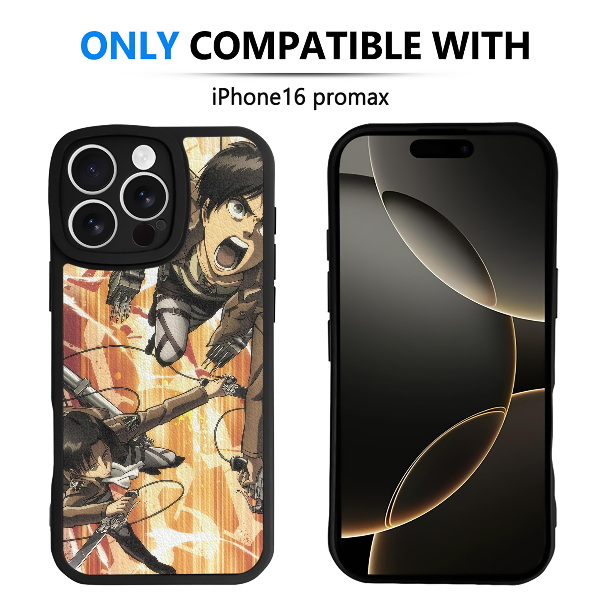 （画像用） 進撃の巨人 Attack on Titan 【iPhone 16シリーズ対応】シリコンスマホケース（レザー調） 材質：シリコン